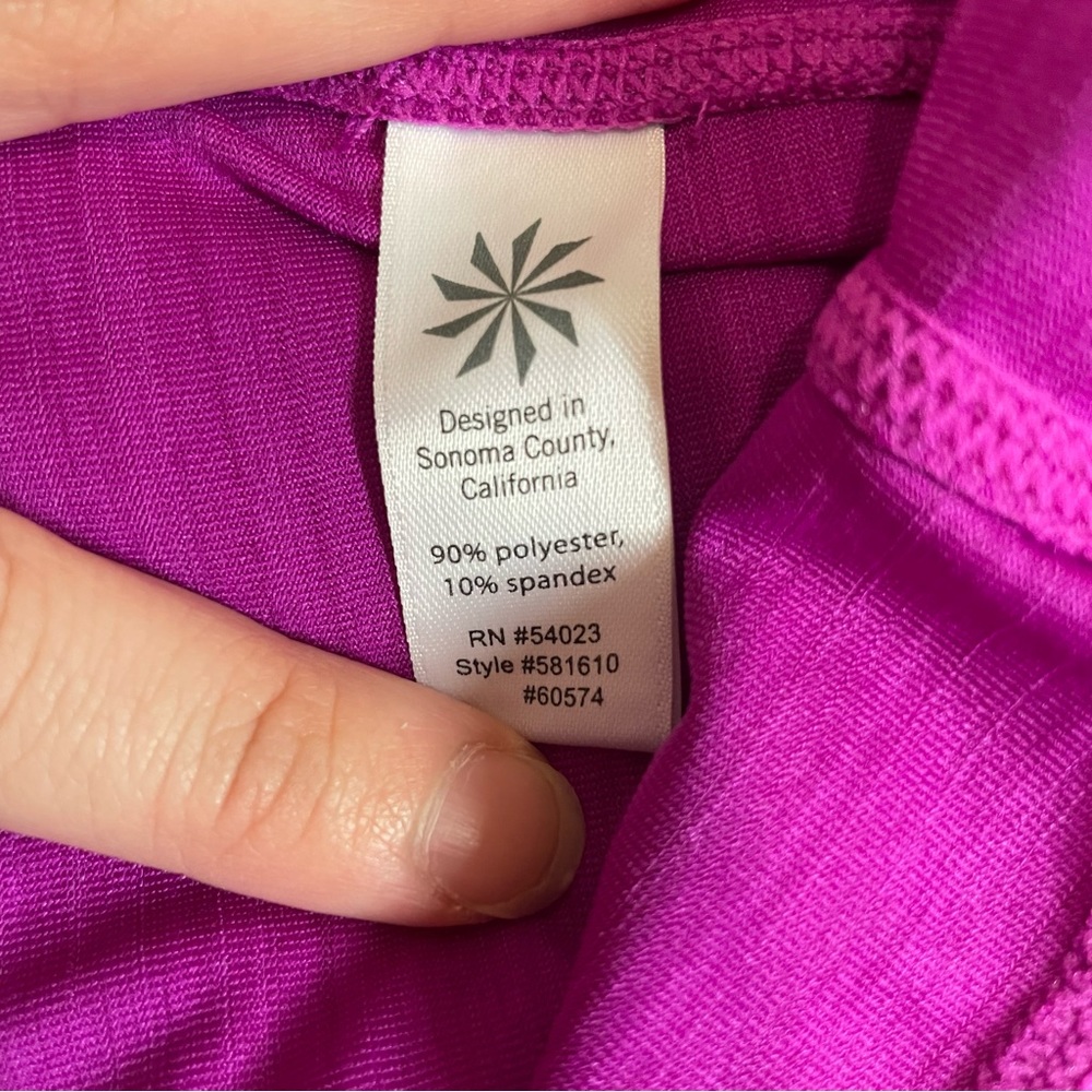 Athleta Purple Half-Zip Pullover Jacket Size Small - image 5